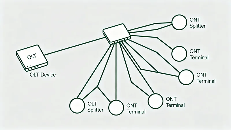 Diagram skema GPON SFP