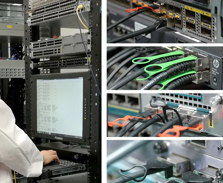 Cabo ativo QSFP AOC - Teste em dispositivo real