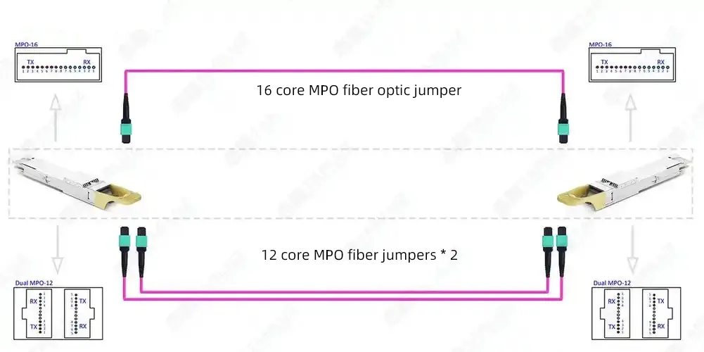 SCHEMA DI CONNESSIONE QSFP-DD