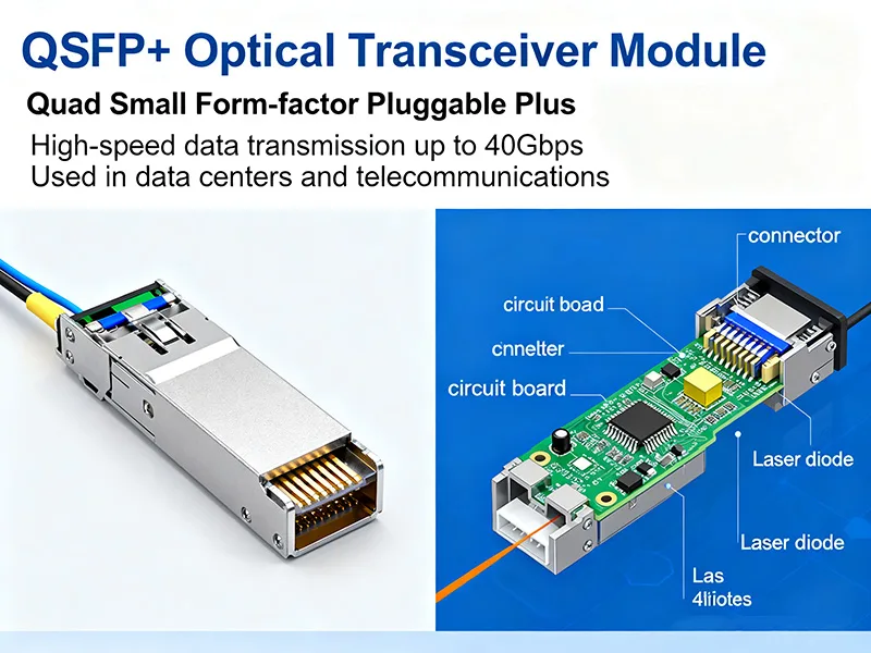 QSFP+ optikai adó-vevő modul