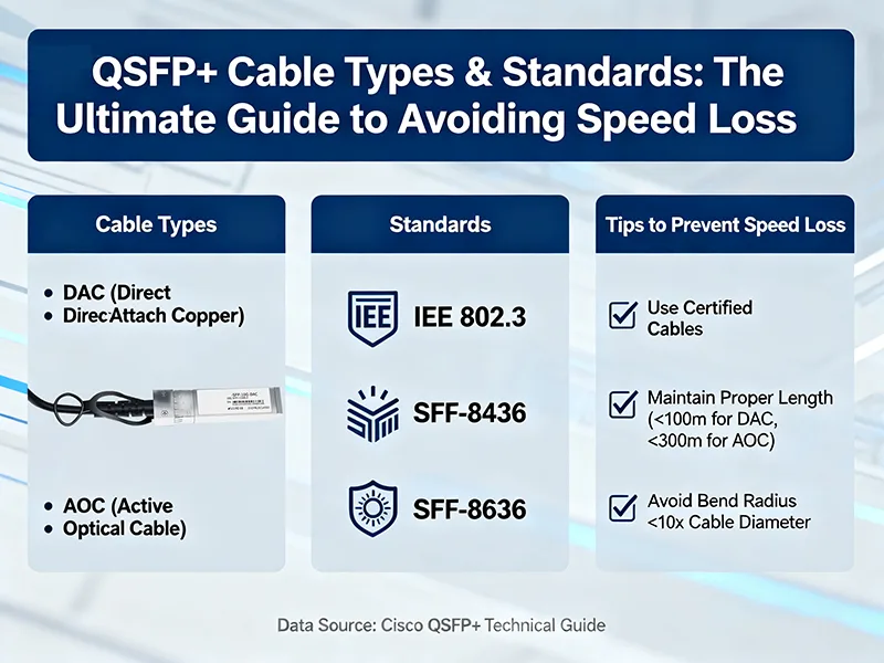 QSFP+ Cable Types & Standards