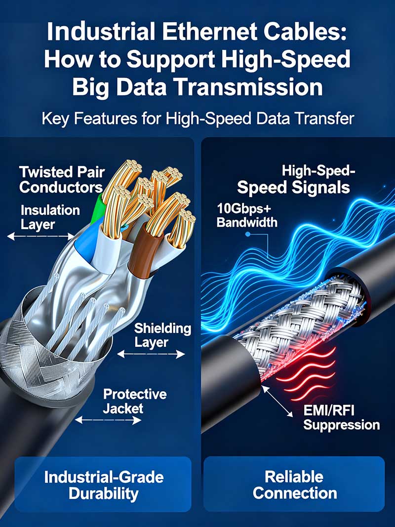 Industrial Ethernet Cables Support High-Speed Big Data Transmission