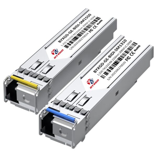 1000BASE-BX-U SFP BiDi 1310nm-TX/1550nm-RX 20km Simplex LC/UPC SMF