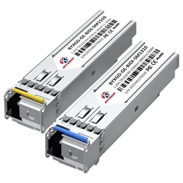 1000BASE-BX-U SFP BiDi 1310nm-TX/1550nm-RX 20km Simplex LC/UPC SMF