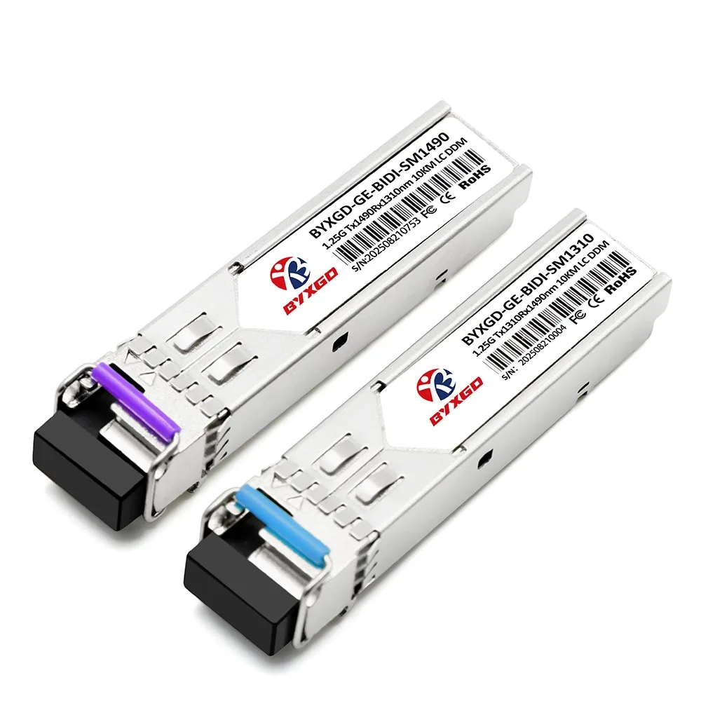 1000BASE-BX-D SFP BiDi 1490nm-TX/1310nm-RX 10km Simplex LC/UPC SMF
