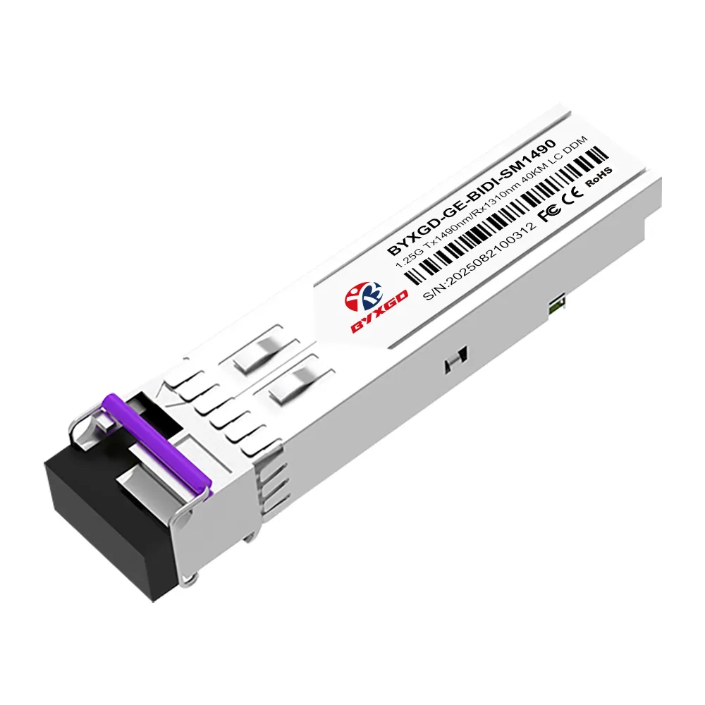 1.25G SFP BiDi Tx1490nm Rx1310nm 40km LC