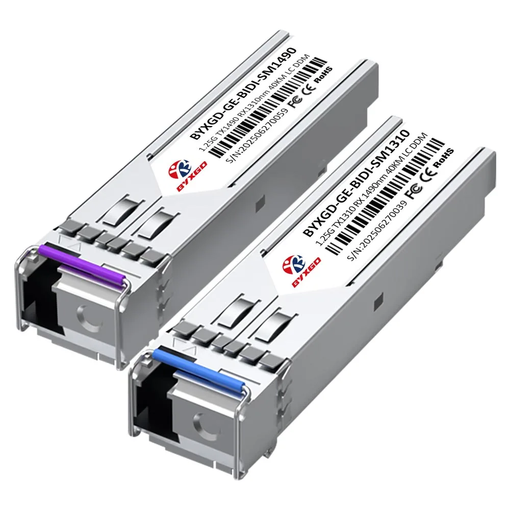 1.25G SFP BiDi Tx1490nm Rx1310nm 40km LC