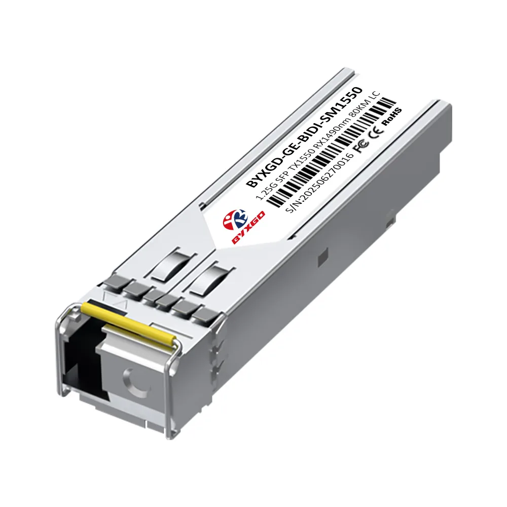 1.25G SFP BiDi Tx1550nm Rx1490nm 80km LC