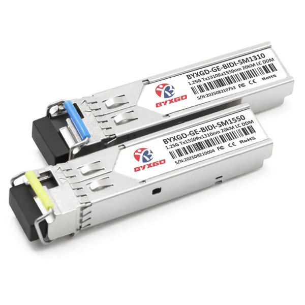 1000BASE-BX-D SFP BiDi 1550nm-TX/1310nm-RX