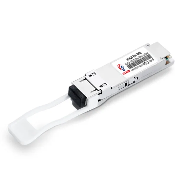 100GBASE-ZR4 QSFP28 1310nm 80km Duplex LC/UPC SMF optikai adó-vevő modul