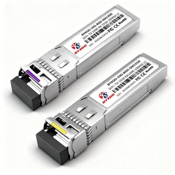 10GBASE-BX100-U SFP+ BiDi 1490nm-TX/1550nm-RX 100km