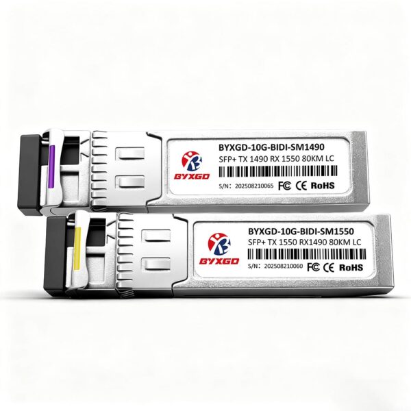 10GBASE-BX80-U SFP+ BiDi 1490nm-TX/1550nm-RX 80km