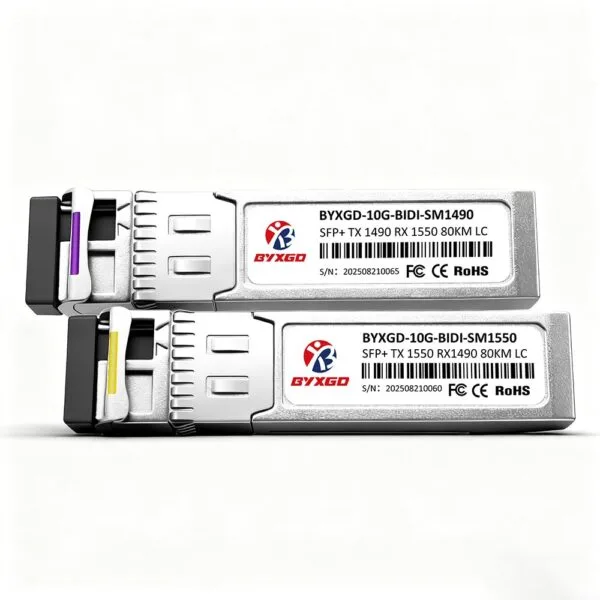 10GBASE-BX80-U SFP+ BiDi 1490nm-TX/1550nm-RX 80km