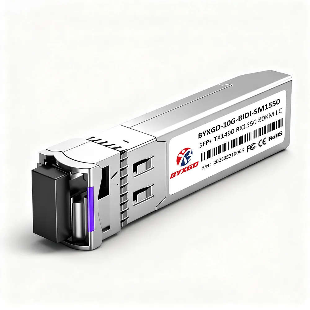 10G SFP+ BiDi Tx1490nm Rx1550nm 80km LC oldalsó