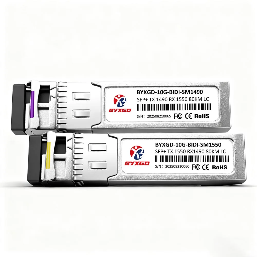 10GBASE-BX80-U SFP+ BiDi 1490nm-TX/1550nm-RX 80km