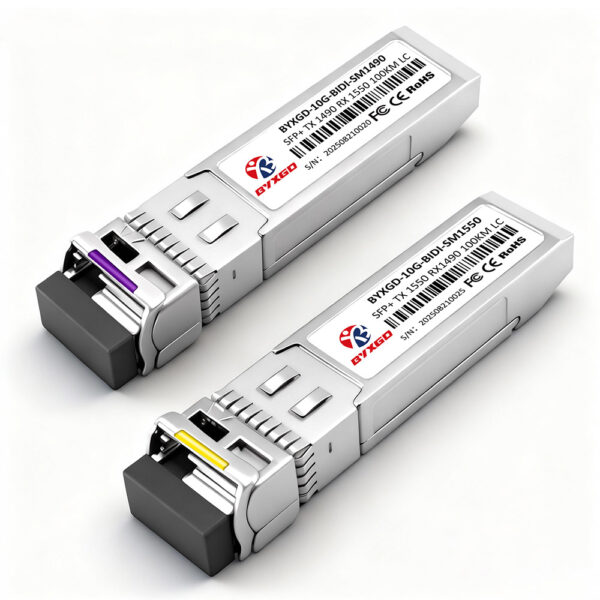 10GBASE-BX100-D SFP+ BiDi 1550nm-TX/1490nm-RX 100km