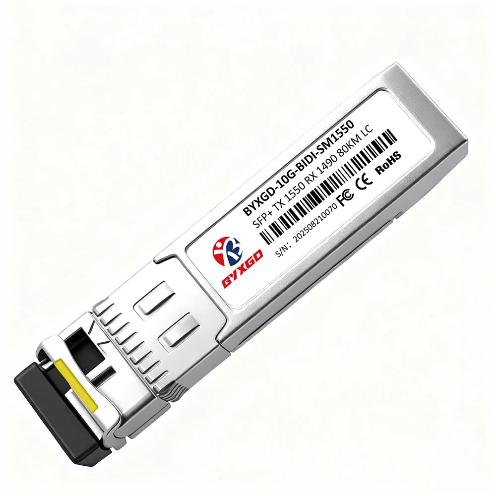 10G SFP+ BiDi Tx1550nm Rx1490nm 80km LC oldalsó