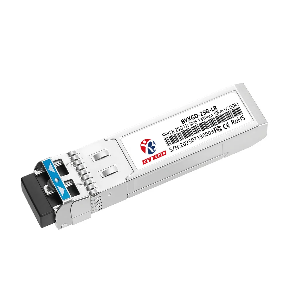25GBASE-LR SFP28 1310nm 10km DDM 듀플렉스 LC/UPC SMF 광 트랜시버 모듈