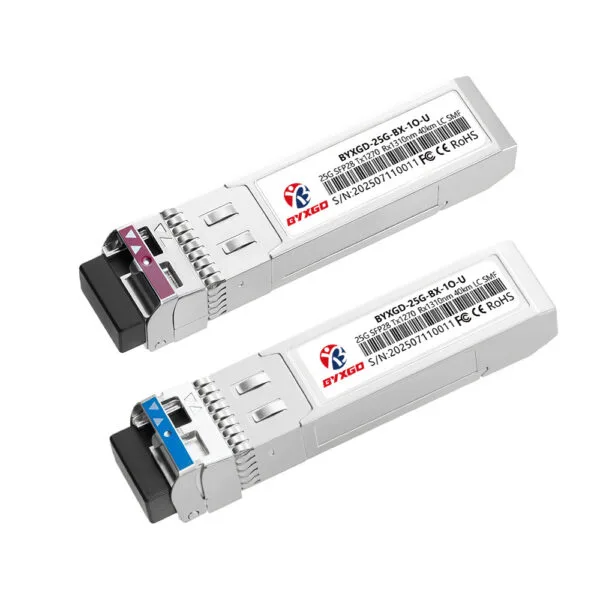 25GBASE-BX40-U SFP28 BiDi 1270 nm-TX/1310 nm-RX 40 km