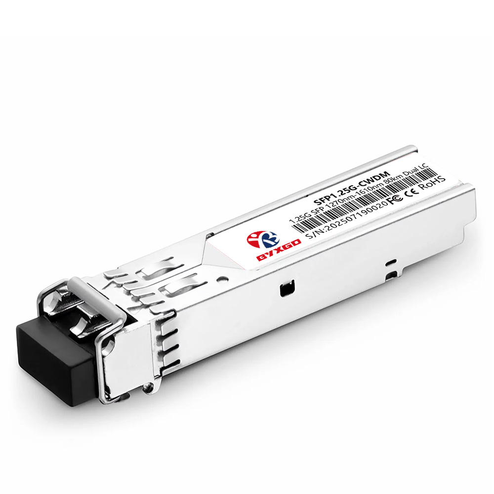 SFP 1000BASE-CWDM 1270nm-1610nm 80km DDM Duplex LC/UPC SMF