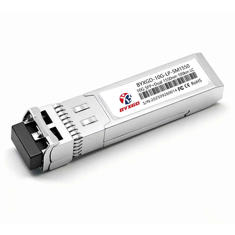 10GBASE-ZR SFP+ 1550nm 100km सिंप्लेक्स LC/UPC SMF