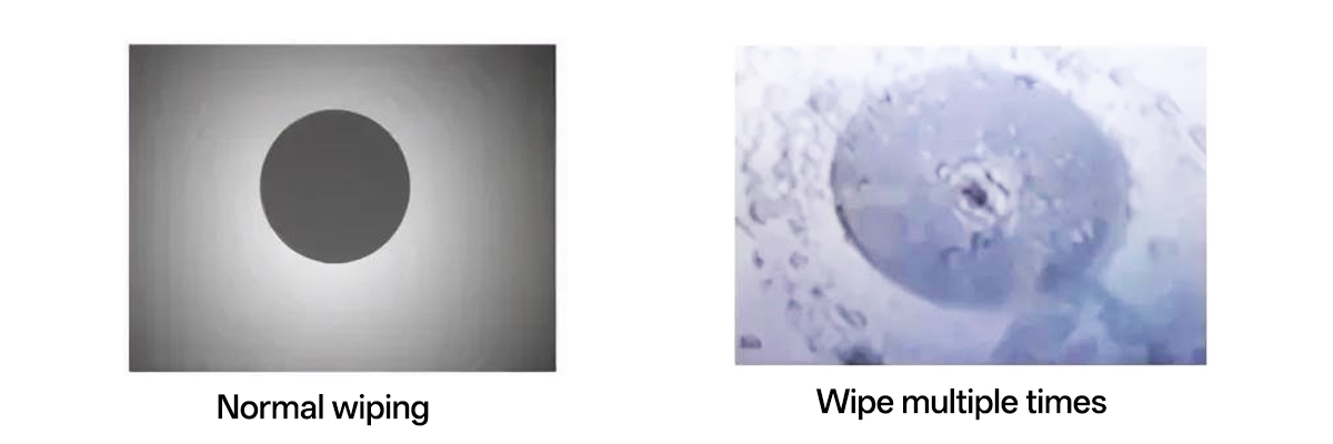 Fiber Optic wiping comparison