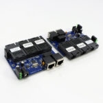 2x RJ45 to 3x SFP Mini Fiber Optic Media Converter PCBA - 3