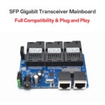 2x RJ45 to 3x SFP Mini Fiber Optic Media Converter PCBA - 5