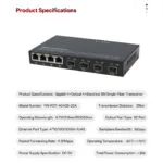 Медный медиаконвертер RJ45 в SFP (4 разъема RJ45) - 4 разъема SFP (4 разъема SFP) - 2 шт.