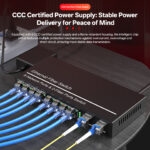 8xRJ45 to 2xSFP Power over Ethernet Fiber Media Converter - 2