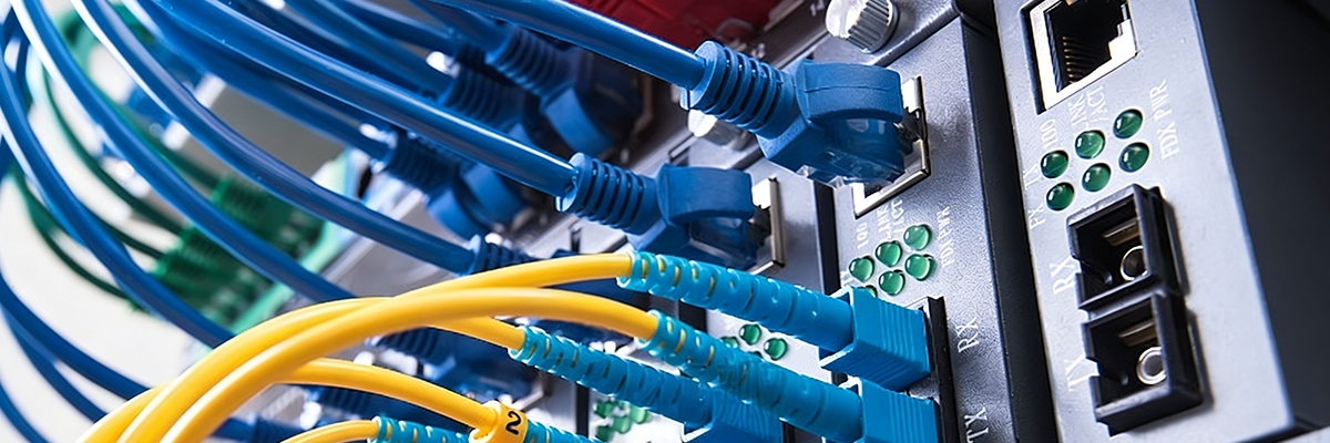 The database uses fiber optic patch cords