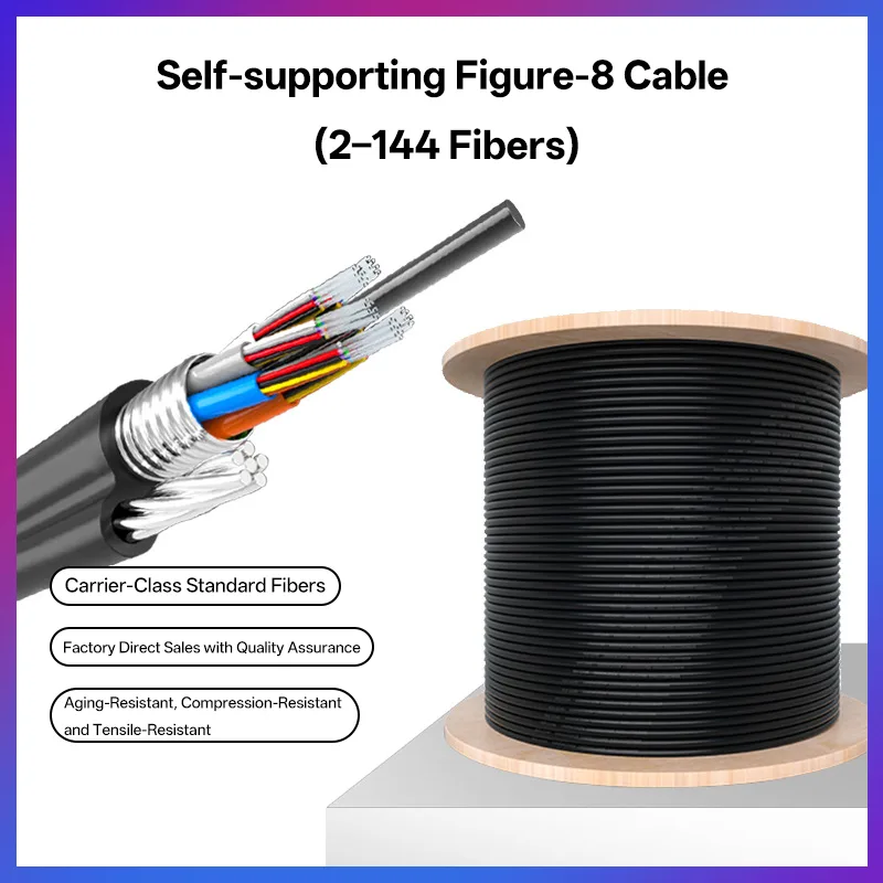 สายเคเบิลใยแก้วนำแสง Figure 8 GYTC8S 9/125μm G652D SM