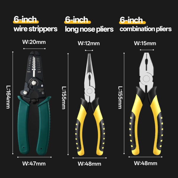 Heavy Duty 6" Pliers Set & Singles