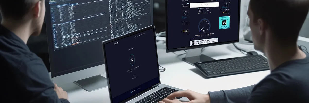 Il team controlla la rete di cavi in ​​fibra ottica